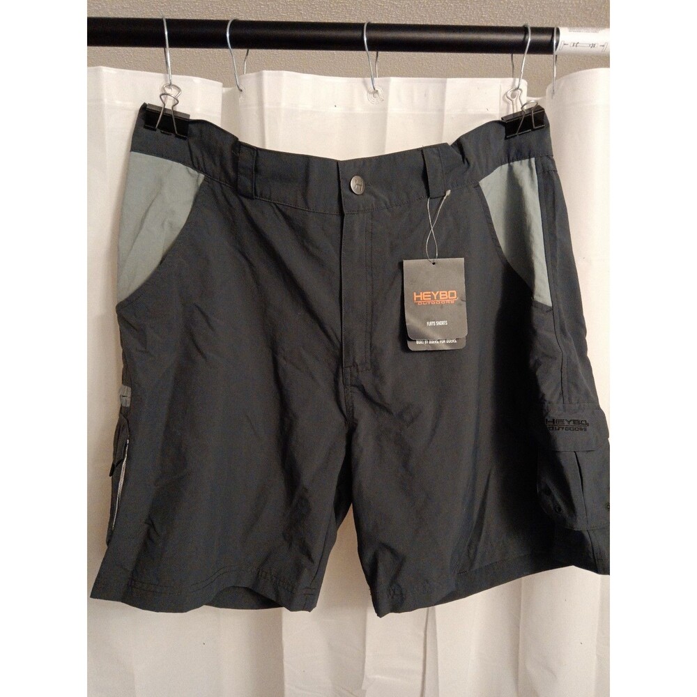 Heybo Outdoors Getaway Heather Charcoal Shorts Men’s XL NWT